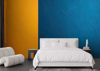 Textured background with vibrant orange and blue sections, ideal for design projects and creative applications. Wall mural