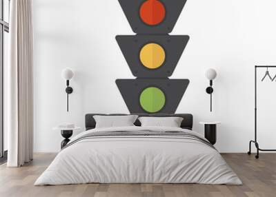 Traffic light icon Wall mural