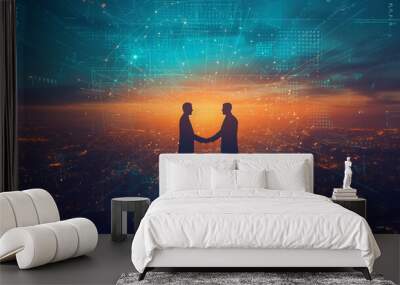 Communication business oncept ,generative ai. Wall mural