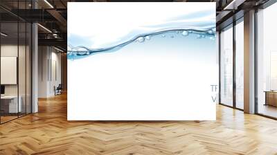 water vector wave transparent surface with bubbles of air Wall mural