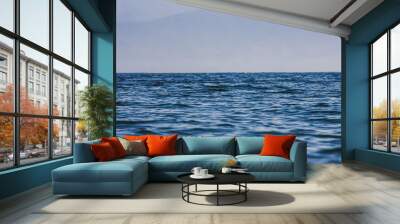 blue sea and blue sky Wall mural