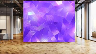 Abstract purple background with linear patterns  Wall mural