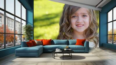 smiling little girl Wall mural