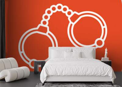 Handcuffs Icon Wall mural