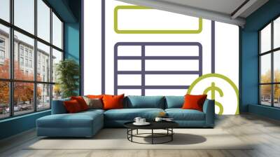 Invoice Icon Wall mural