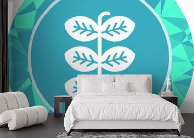 Tobacco Leafs Icon Wall mural