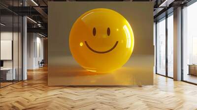 happy smiley face Wall mural