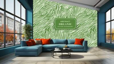 Organic tropical leaves texture for the natural concept. Abstract green organic seamless pattern. Wall mural