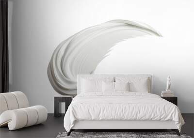 White cosmetic cream brush isolated on a transparent background Wall mural