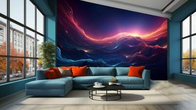 Abstract space themed dark wallpaper with futuristic energy wave design
 Wall mural