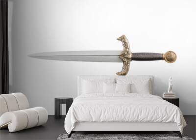 Roman military dagger on white background Wall mural