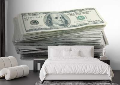 stack of 100 dollar bills Wall mural