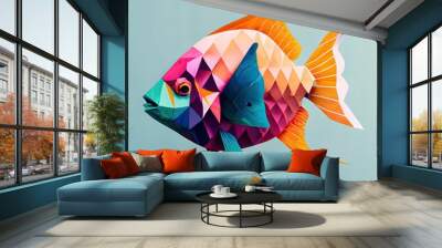 fish origami 3 Wall mural