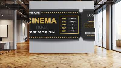 Cinema admission ticket stub template Wall mural