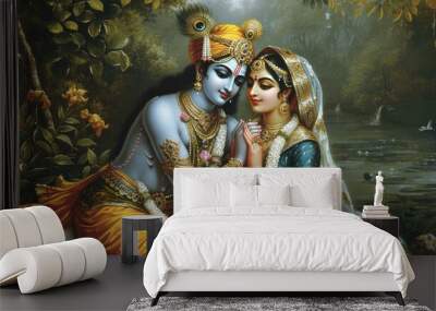 Ram and sita creative concept Wall mural