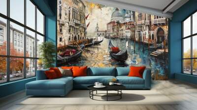 Venice city painting Wall mural