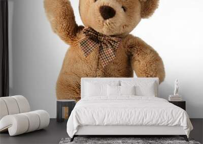 teddy bear isolated on white background Wall mural