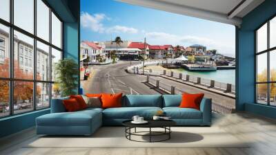 harbor front road through george town, grand cayman Wall mural