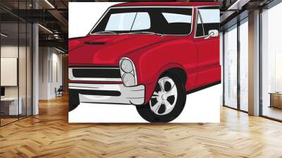 cartoon car, muscle car,classic car,historic car Wall mural