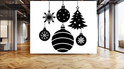  decoration with baubles for Christmas Wall mural