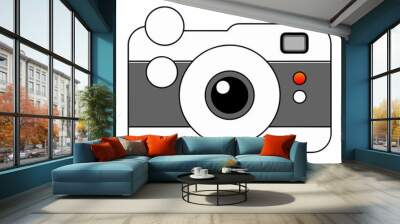 A vintage camera is depicted Wall mural