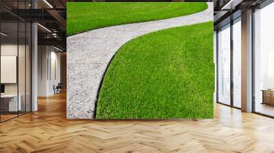 A thick carpet of zoysia grass and an oyster shell tabby pathway suggest the abstract concept of a journey, or of a beautifully maintained garden. Wall mural