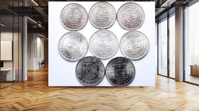 Mozambique Old Coins Set Wall mural