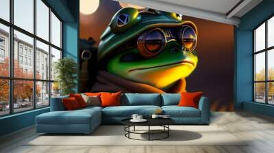 frog on a leaf Wall mural