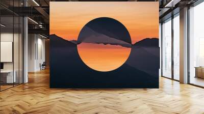 abstract and geometric landscape  Wall mural