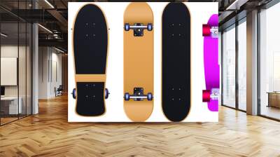 skateboard icon set Wall mural