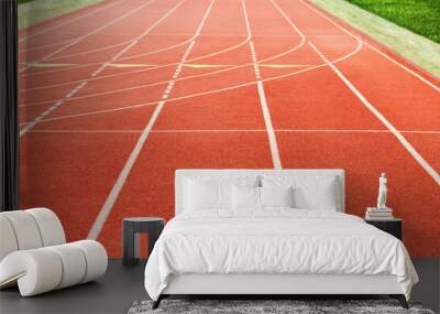 running track in stadium Wall mural