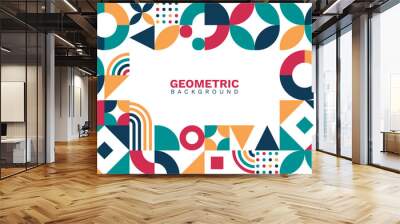 geometric background with abstract shapes Wall mural