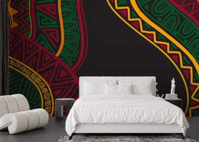 hand drawn black history month background Wall mural