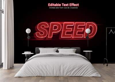 Speed editable text effect Wall mural