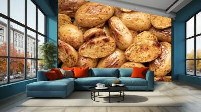 close up of a pile of potatoes Wall mural