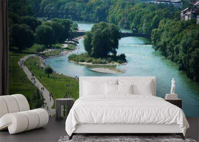 Isar im Sommer Wall mural