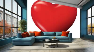 perfect red heart vector isolated Wall mural