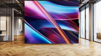 Colorful Glass 3D Object abstract wallpaper backgrou Wall mural