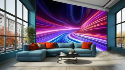 cycled 3d animation Abstract background with ascend Wall mural