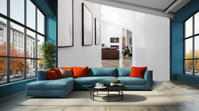 cool contemporary new home entrance hall to living room Wall mural