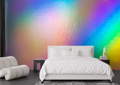 a colorful hologram paper Wall mural