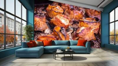 Bacon Wrapped Scallops Wall mural