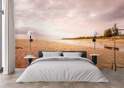 Dusk on the Beach Wall mural