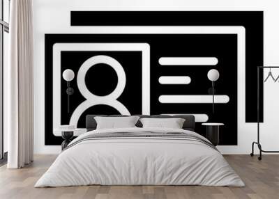 id card glyph Wall mural