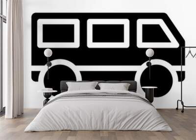 retro bus glyph Wall mural