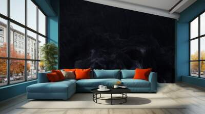 the abstract flow of smoke from a black background. Wall mural