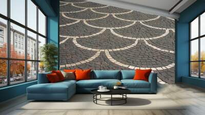 stone pavement texture Wall mural