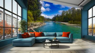 Must-sees for a Road Trip, British Columbia River, Canada Wall mural