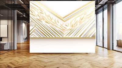 Elegance in Gold: A Beautiful Golden Texture Exuding Luxury on a White Background, Creating Stunning and Ornate Gold Graphic Resources Decorative Art Wall mural