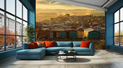 Southern Africa informal settlement township Wall mural